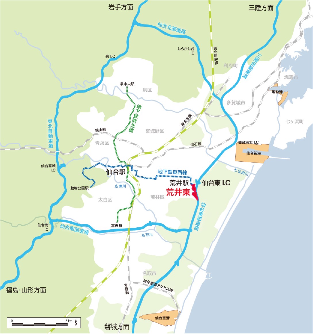 仙台広域交通網図